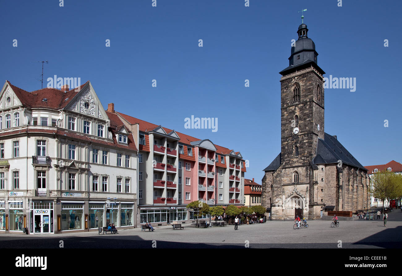 Gotha, Neumarkt Stockfoto