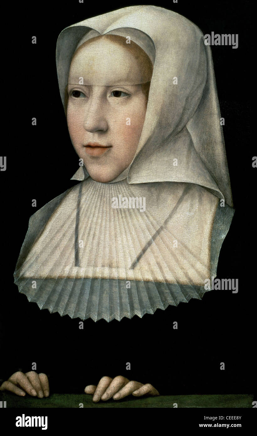 Bernaert van Orley Porträt von Margarete von Österreich Herzogin von Savoyen XVI Jh. Stockfoto