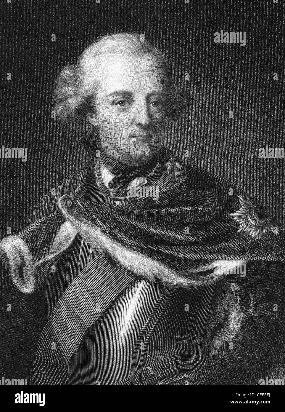 Friedrich II. der große König von Preußen aus dem Jahre 1740 Stockfoto