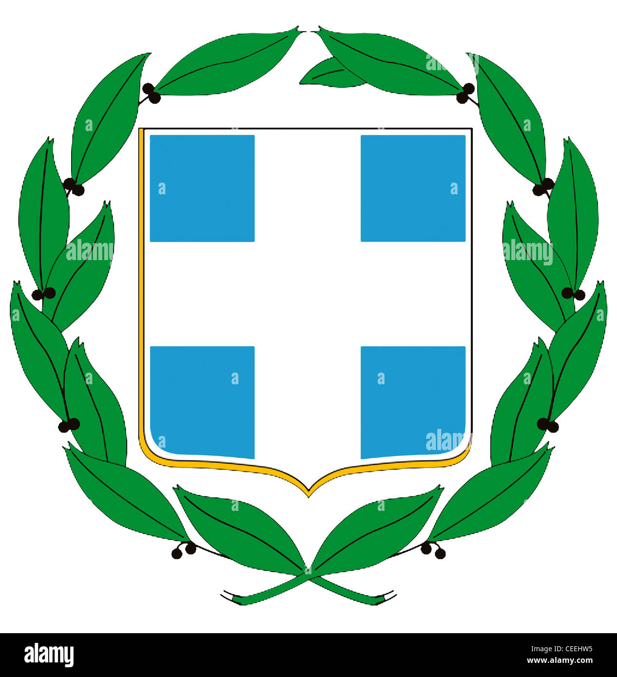 Wappen der Republik Griechenland. Stockfoto