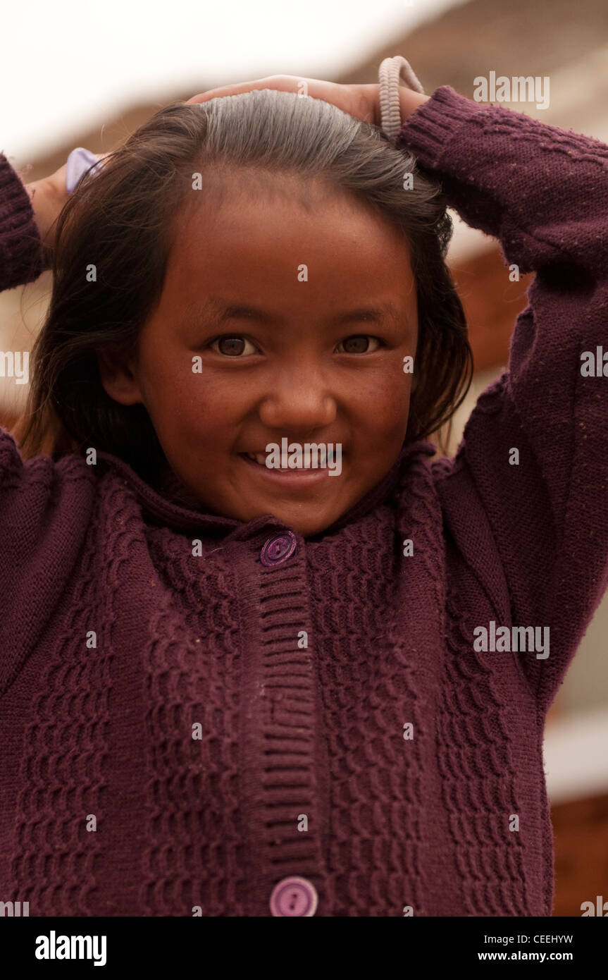 Lebensweise der Nomaden von Chanthang in Ladakh Aufzucht Pashmina Stockfoto