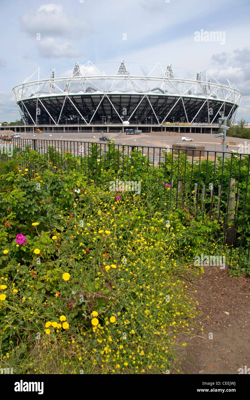 Bei der Olympiade in London Website im Aufbau, 2011 Stockfoto