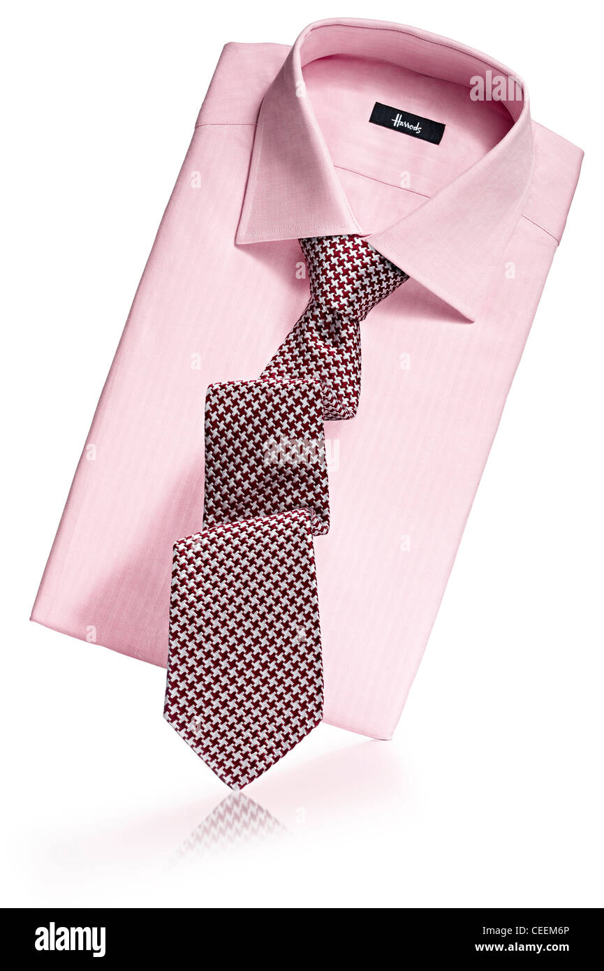 rosa Hemd und Krawatte Stockfoto