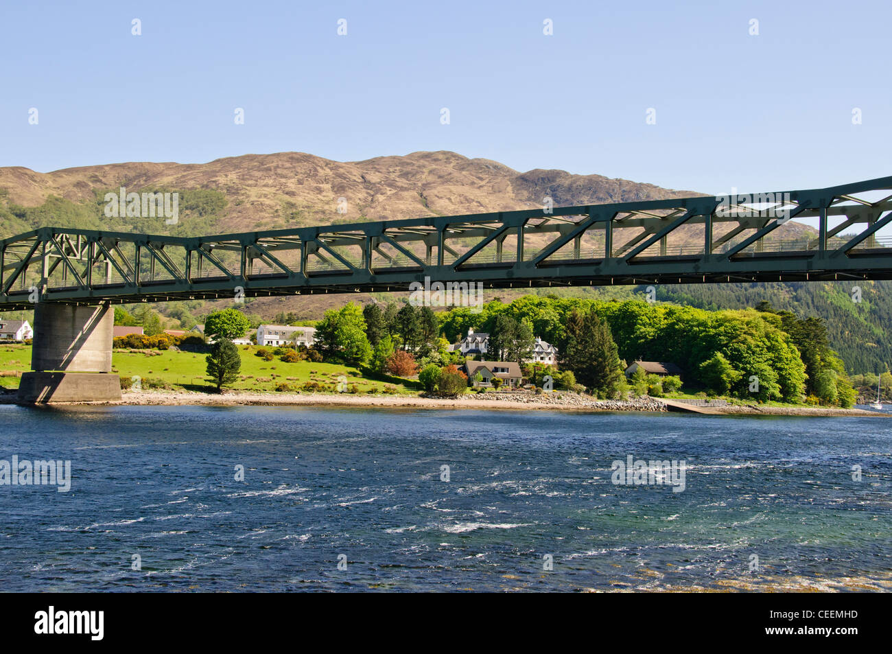 Ballachulish Bridge, Hotel, Loch Glencoe, Highlands, Schottland Stockfoto