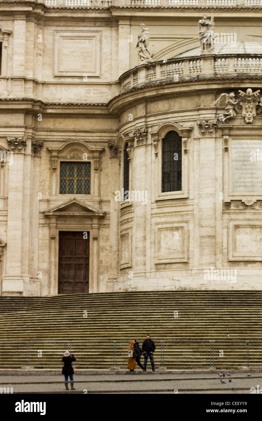 Der berühmte spanische Schritte Scalinata della Trinità dei Monti in Rom Italien Stockfoto