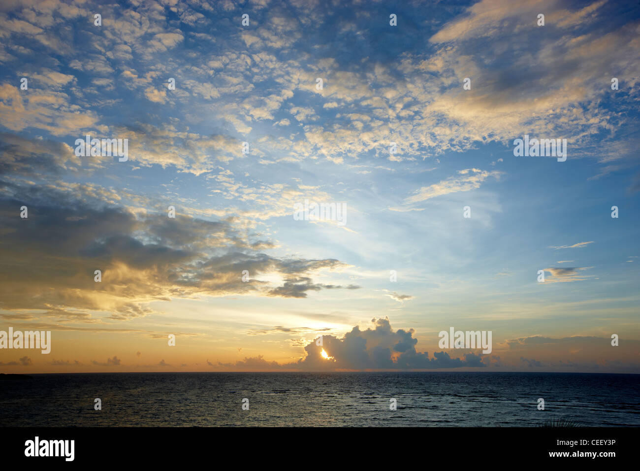 Sunrise Mustique Stockfoto