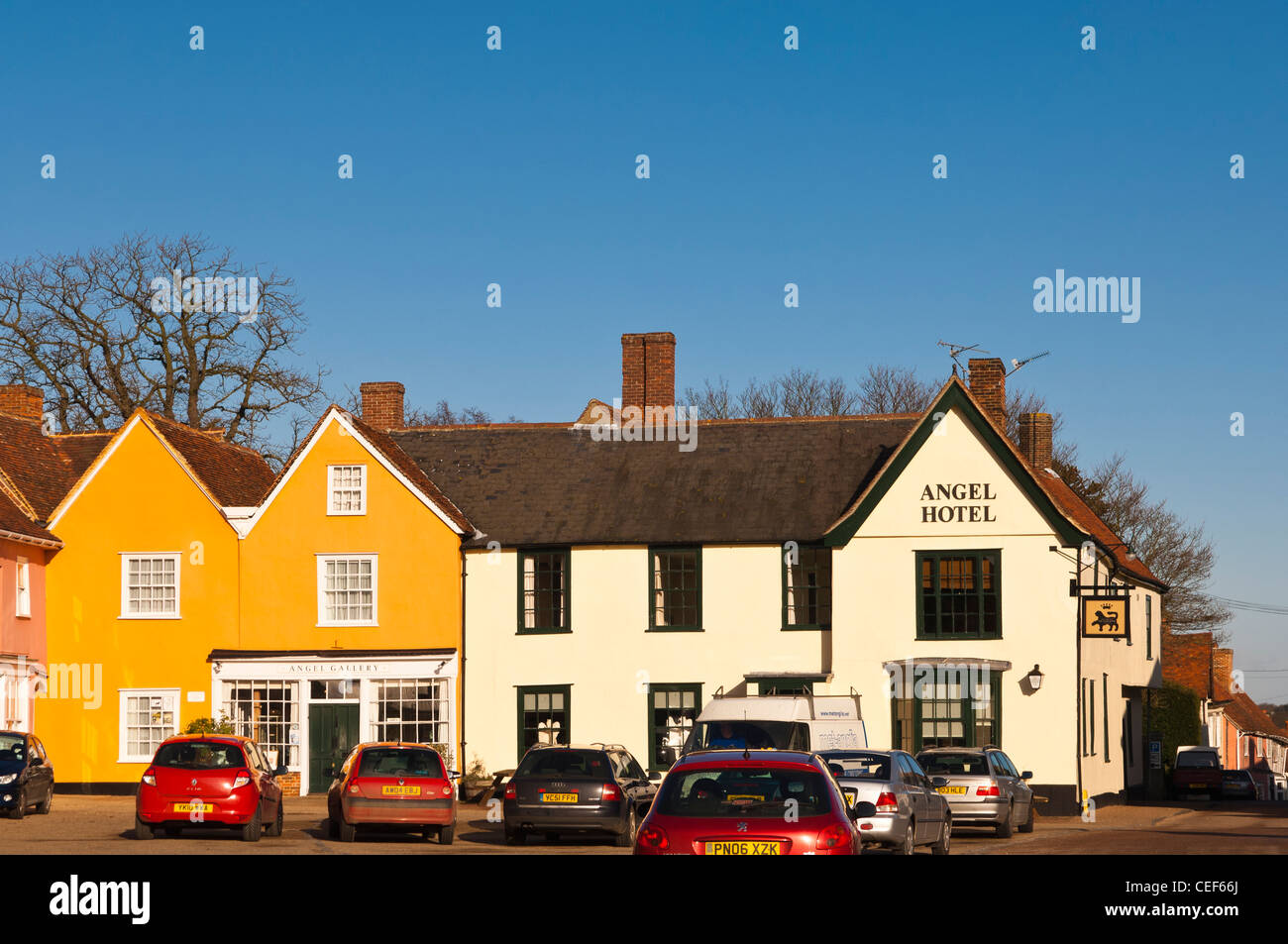 Das Angel Hotel in Lavenham, Suffolk, England, Großbritannien, Uk Stockfoto