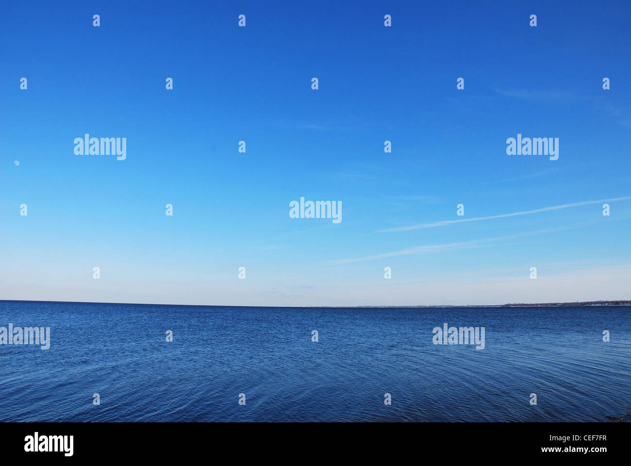 Meer, Ozean, Ansicht, Horizont, blau, Himmel, Wolken, Landschaft Stockfoto