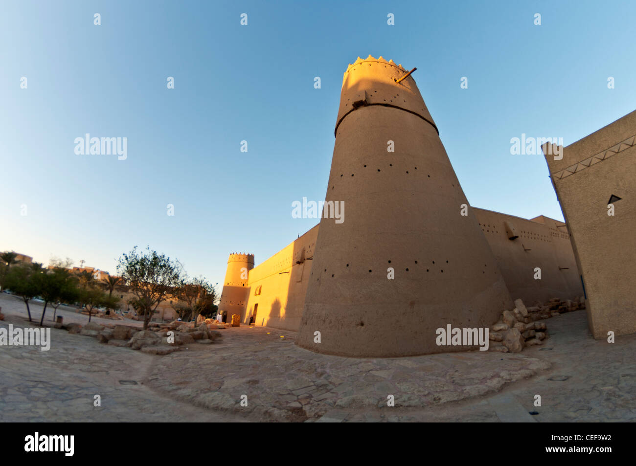 Kastellmauern Al-Masmak Festung in Riyadh Saudi Arabien Stockfoto