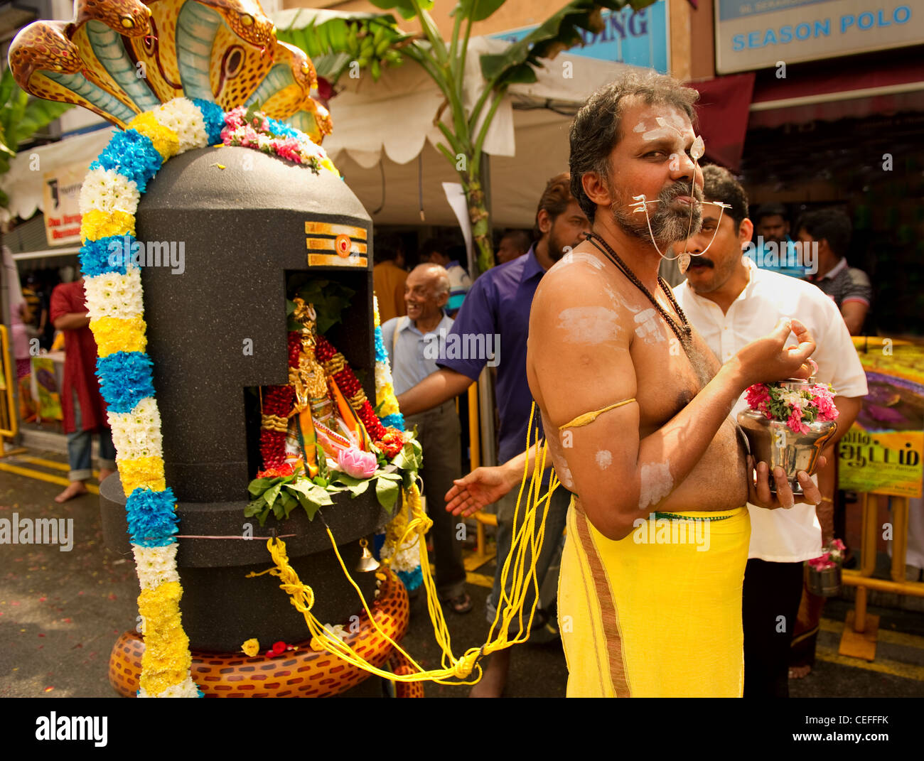 THAIPUSAM HINDU RELIGIÖSEN RITUAL SINGAPUR Stockfoto