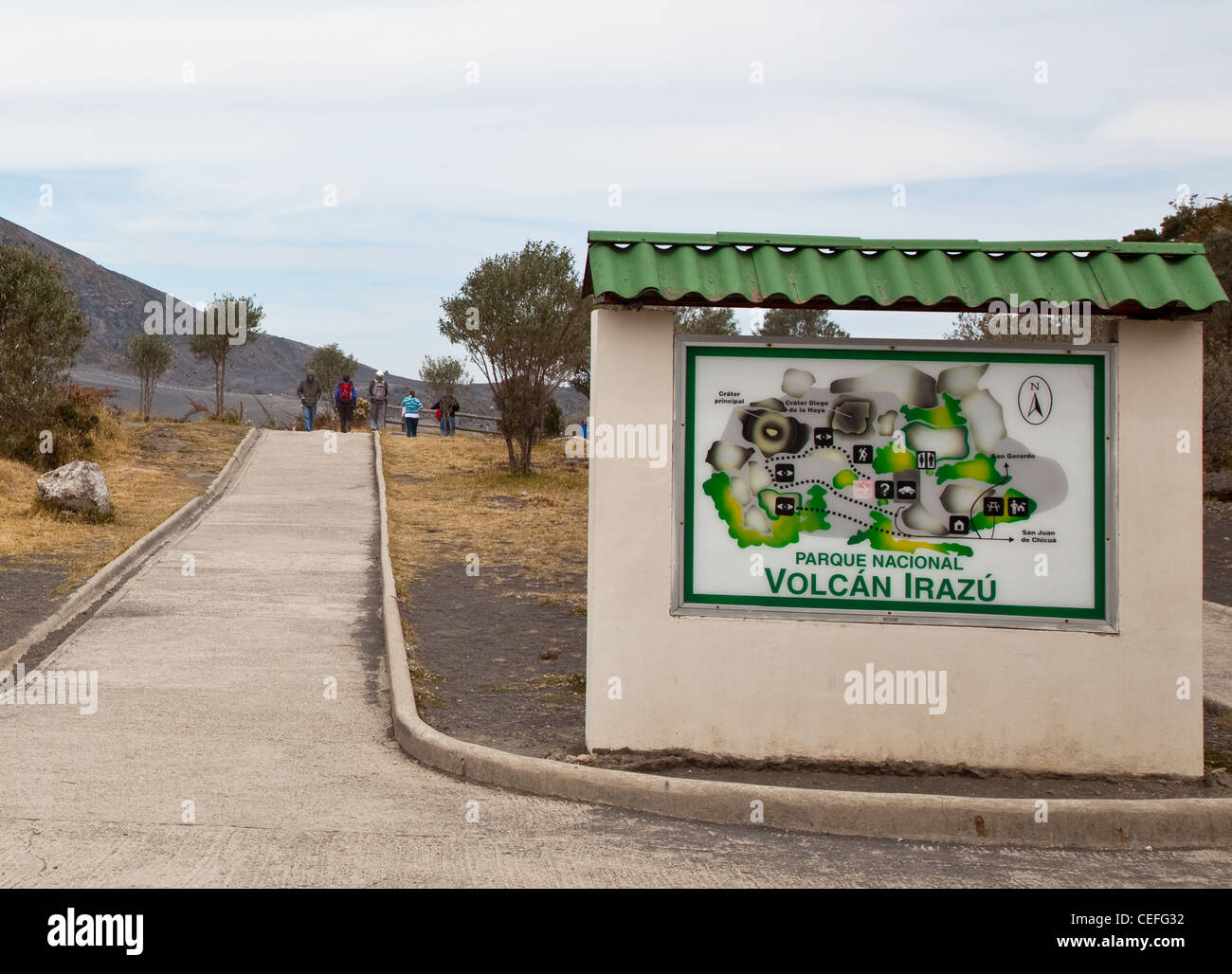 Nationalpark Vulkan Irazú oder Parque Nacional Volcán Irazú Costa Rica, Zentralamerika Stockfoto