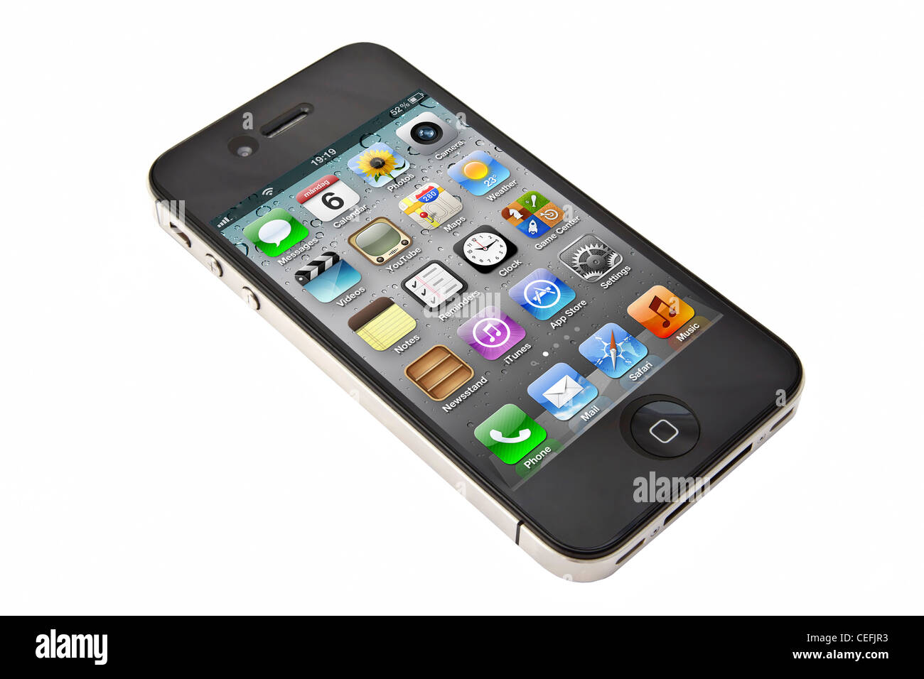 Apple iPhone 4 s isoliert auf weißem Hintergrund Stockfoto