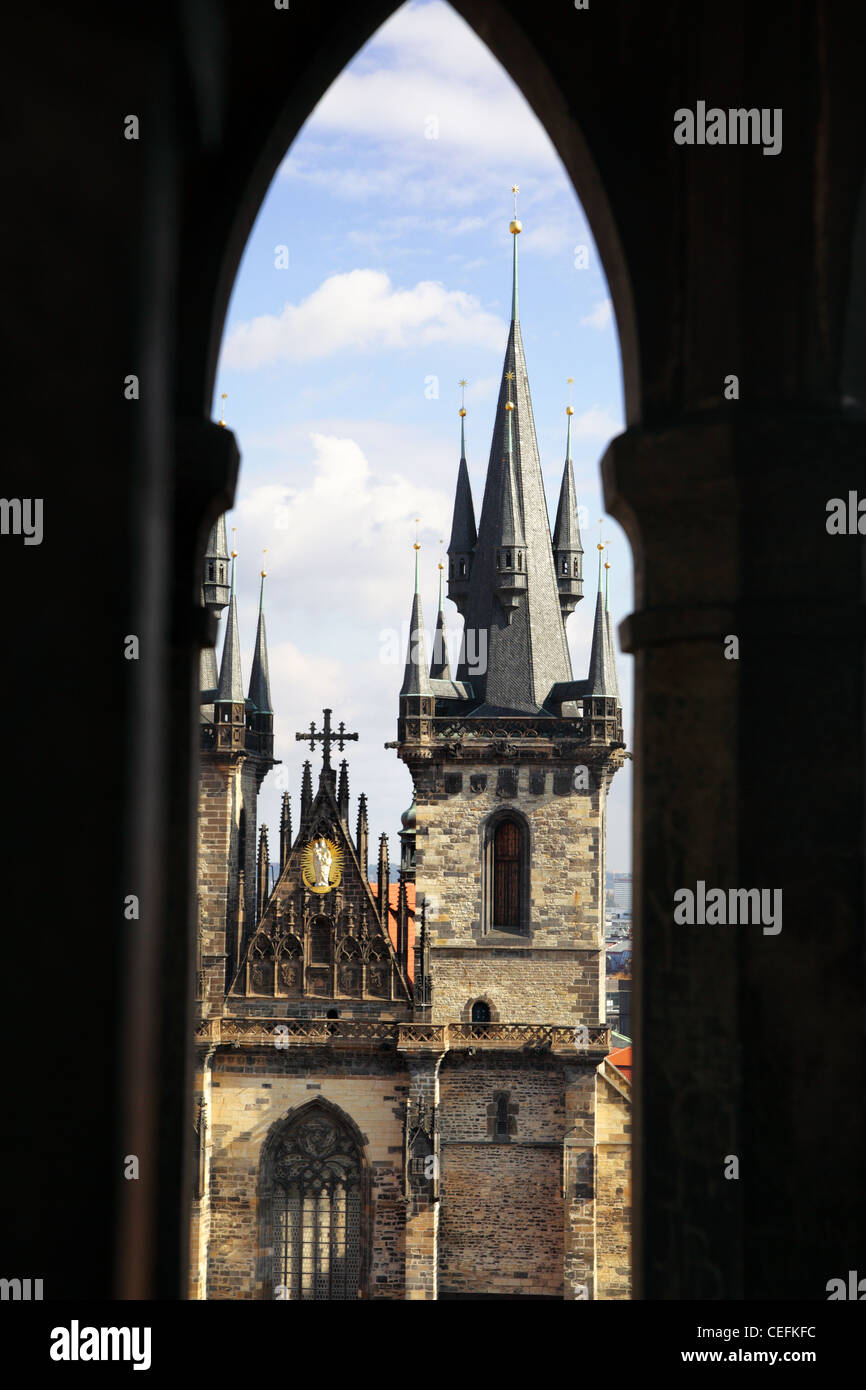 Kirche der Jungfrau MariaTyn, Prag, Tschechische Republik Stockfoto