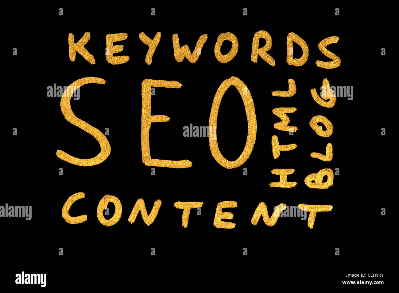 Wort SEO. Search Engine Optimierung Konzeption Stockfoto