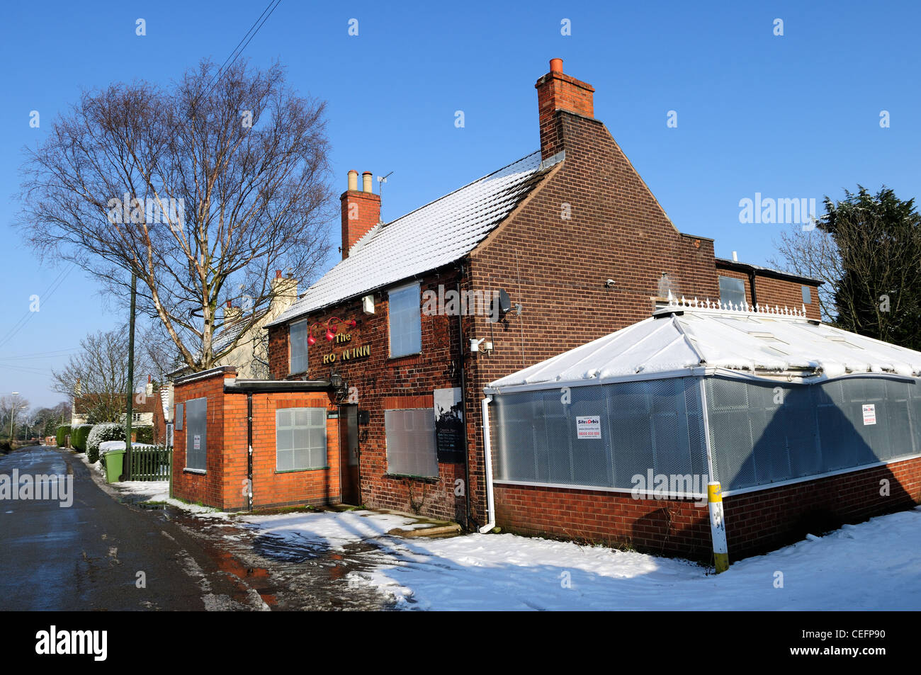 Nord Muskham geschlossen Dorf öffentliche House.Nottinghamshire England. Stockfoto