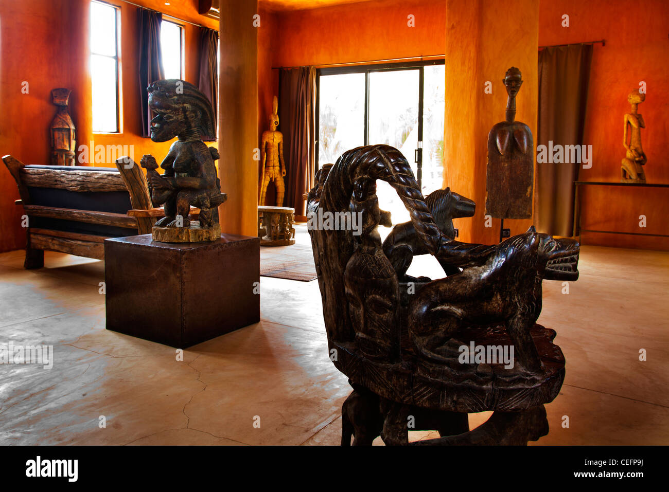 Die King Suite im Tama Lodge, ein Luxushotel in Mbour, Senegal. Stockfoto