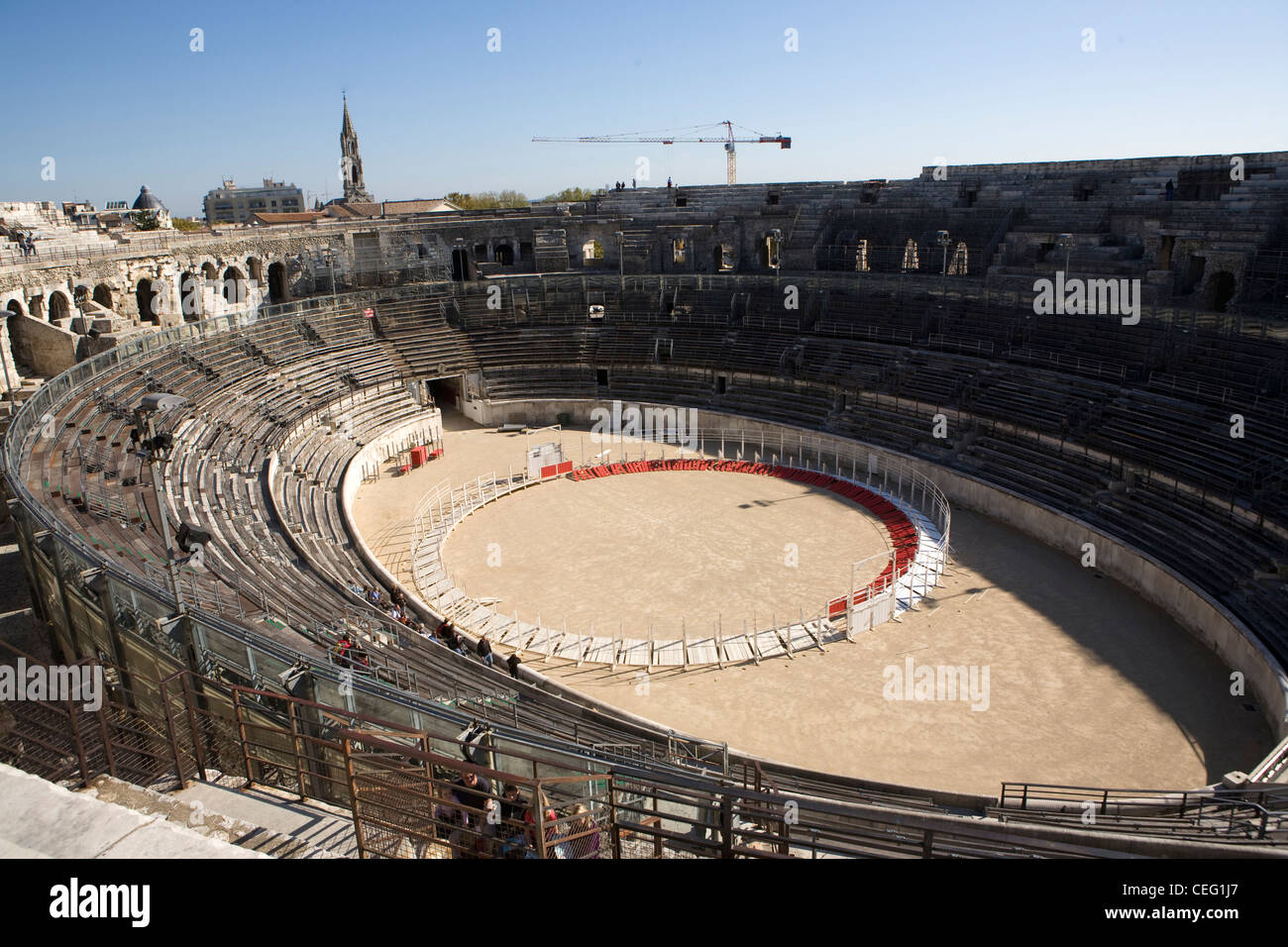 Nimes Arena, Roman Arena im Zentrum von Nimes, Frankreich Stockfoto