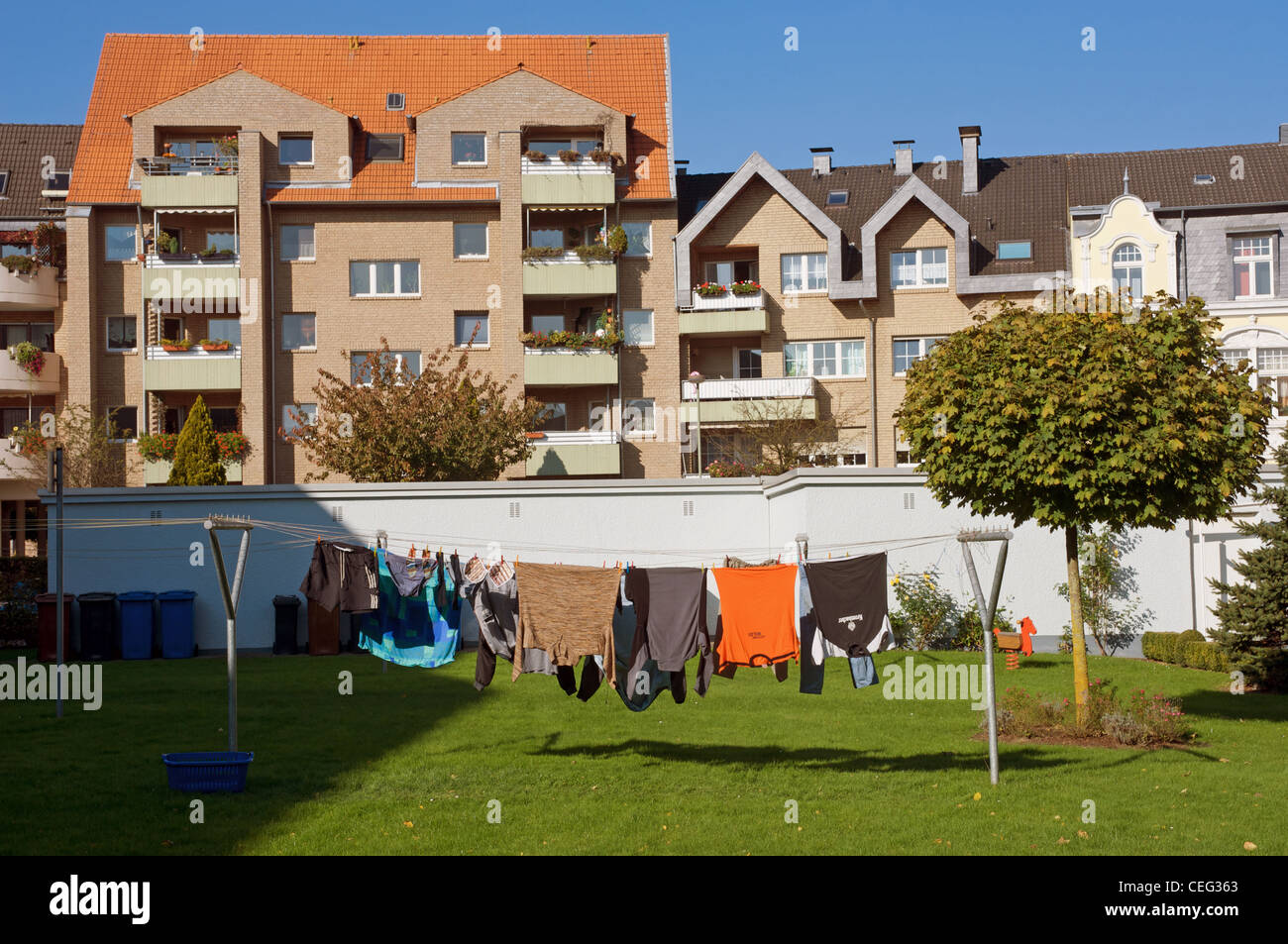 Wohnanlage wohnen Deutschland Stockfoto