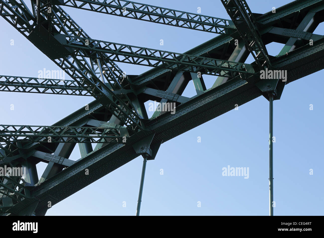 Detailansicht der Wearmouth Straßenbrücke Sunderland North East England UK Stockfoto