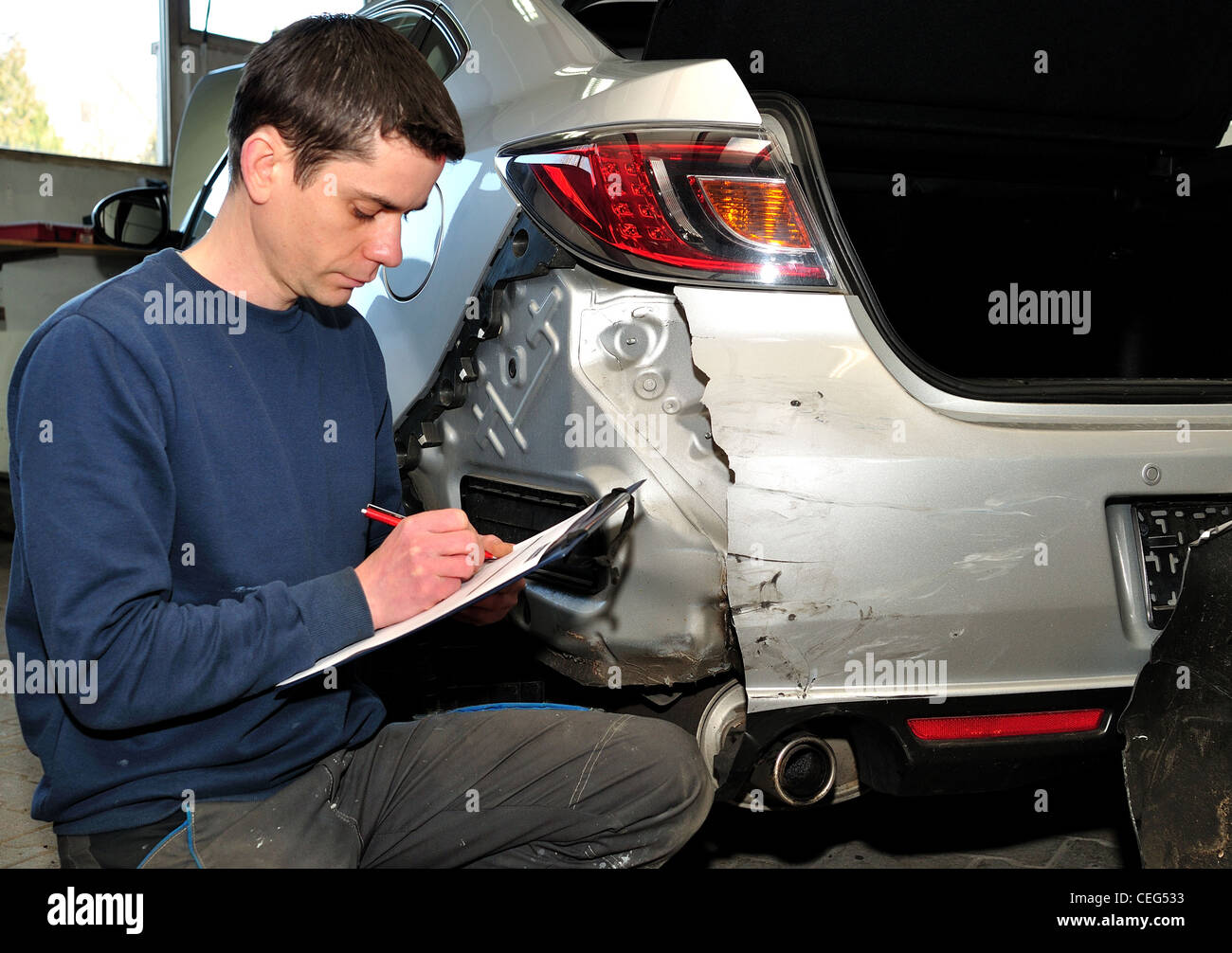 Versicherungskaufmann. Stockfoto