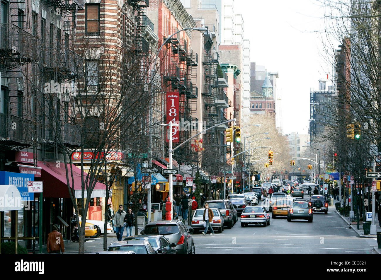 Bleecker street Greenwich Village New York city Stockfoto, Bild