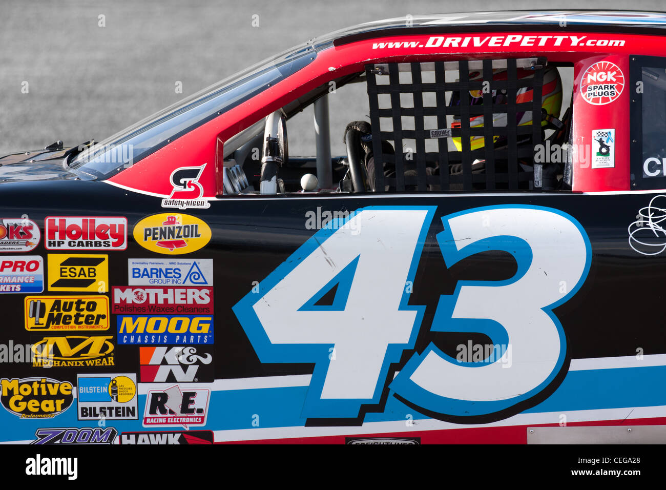 Richard Petty Driving School Erfahrung Nascar auf der Strecke in Las Vegas Motor Speedway Stockfoto