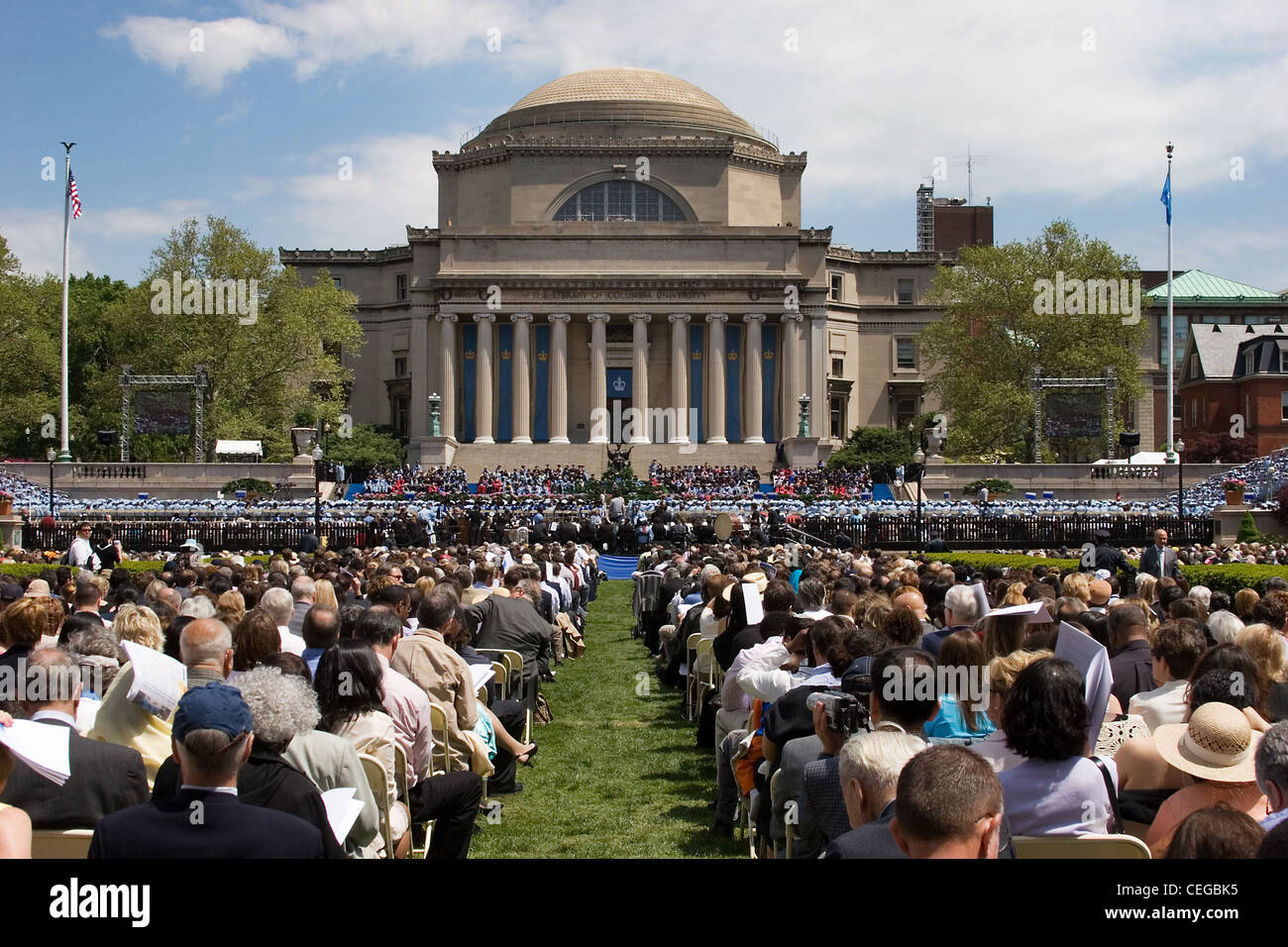 Abschlussfeier in Columbia Law School, Beginn Zeremonie New York City 2005 Stockfoto