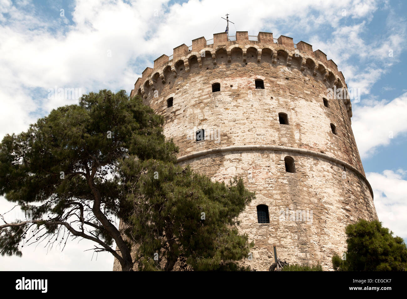 Der weiße Turm von Thessaloniki. Stockfoto