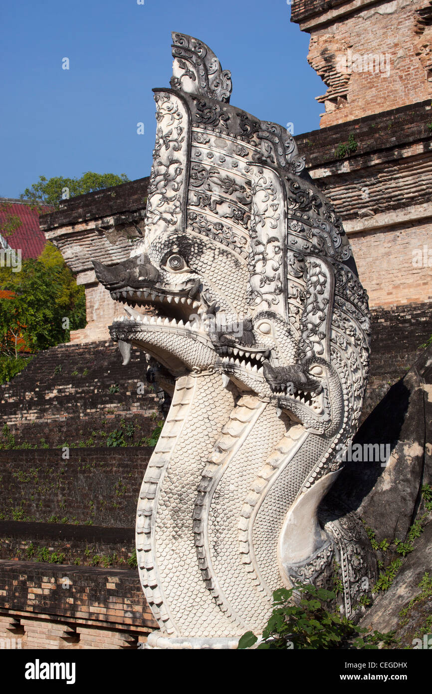 Wat Chedi Luang Tempel Chiang Mai Stockfoto