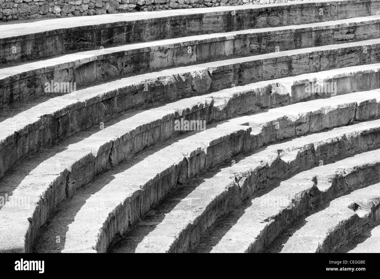 Ohrid alten Amphitheater. UNESCO-Stadt in Mazedonien, Balkan. Stockfoto