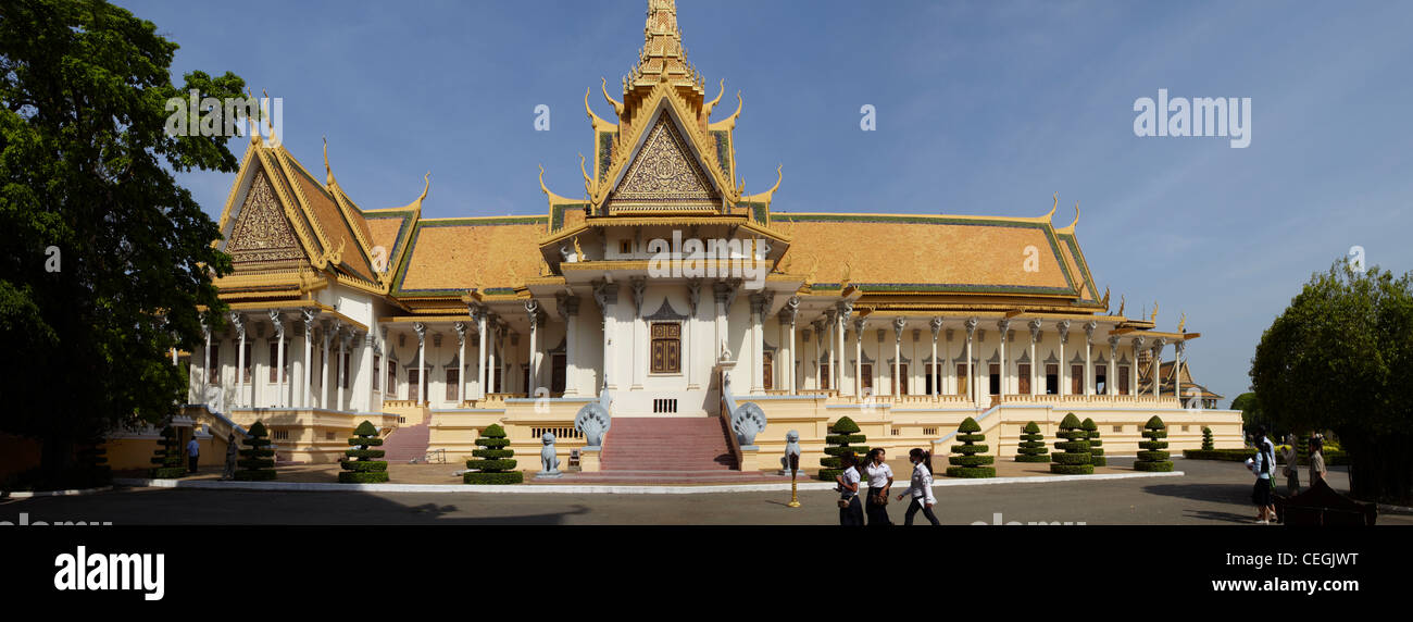 Panoramablick von der Thronsaal, Königspalast, Phnom Penh Stockfoto