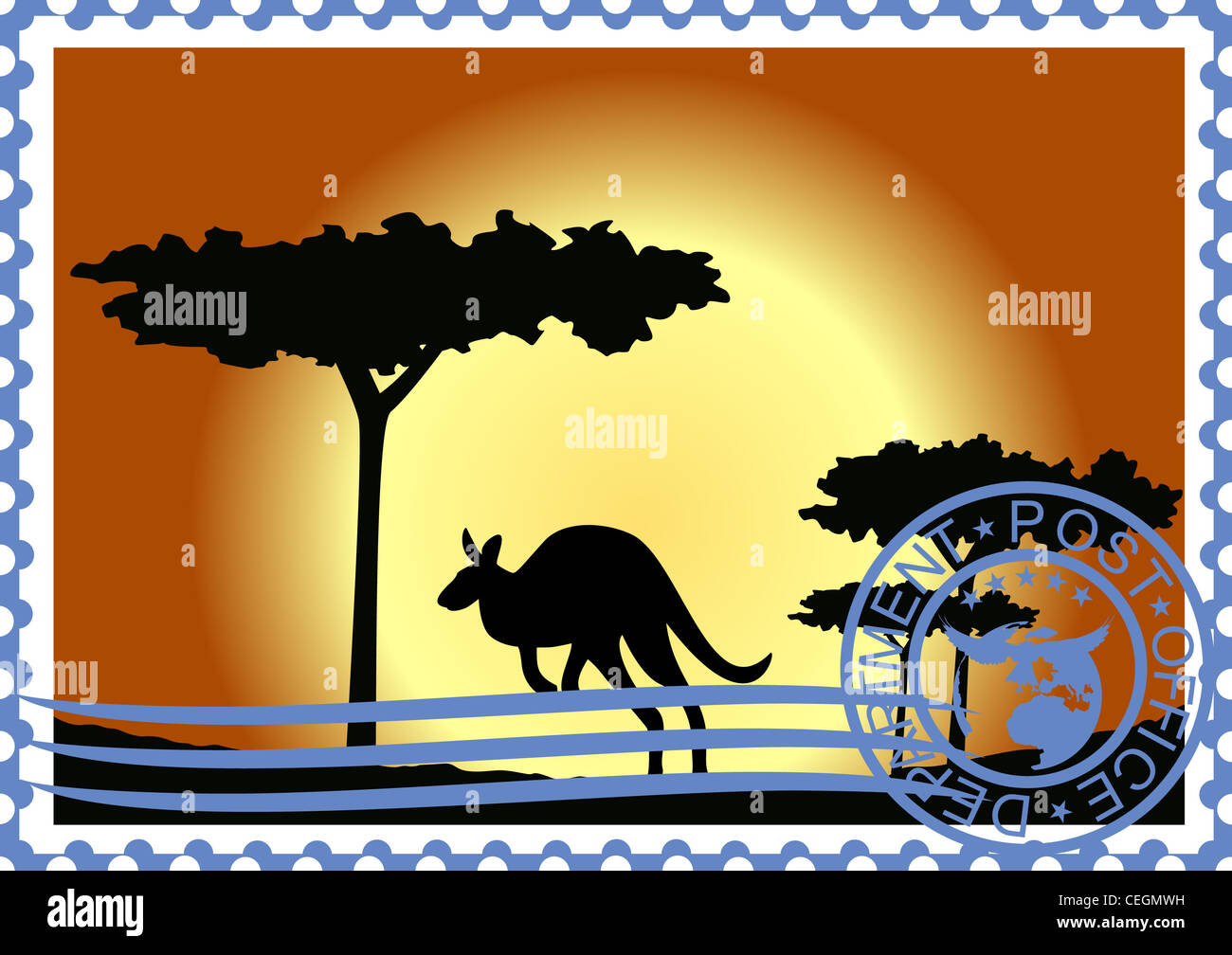 Briefmarke. Australien. Stockfoto
