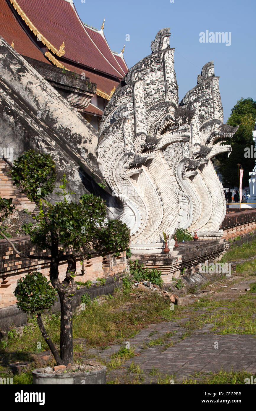 Wat Chedi Luang Tempel Chiang Mai Stockfoto