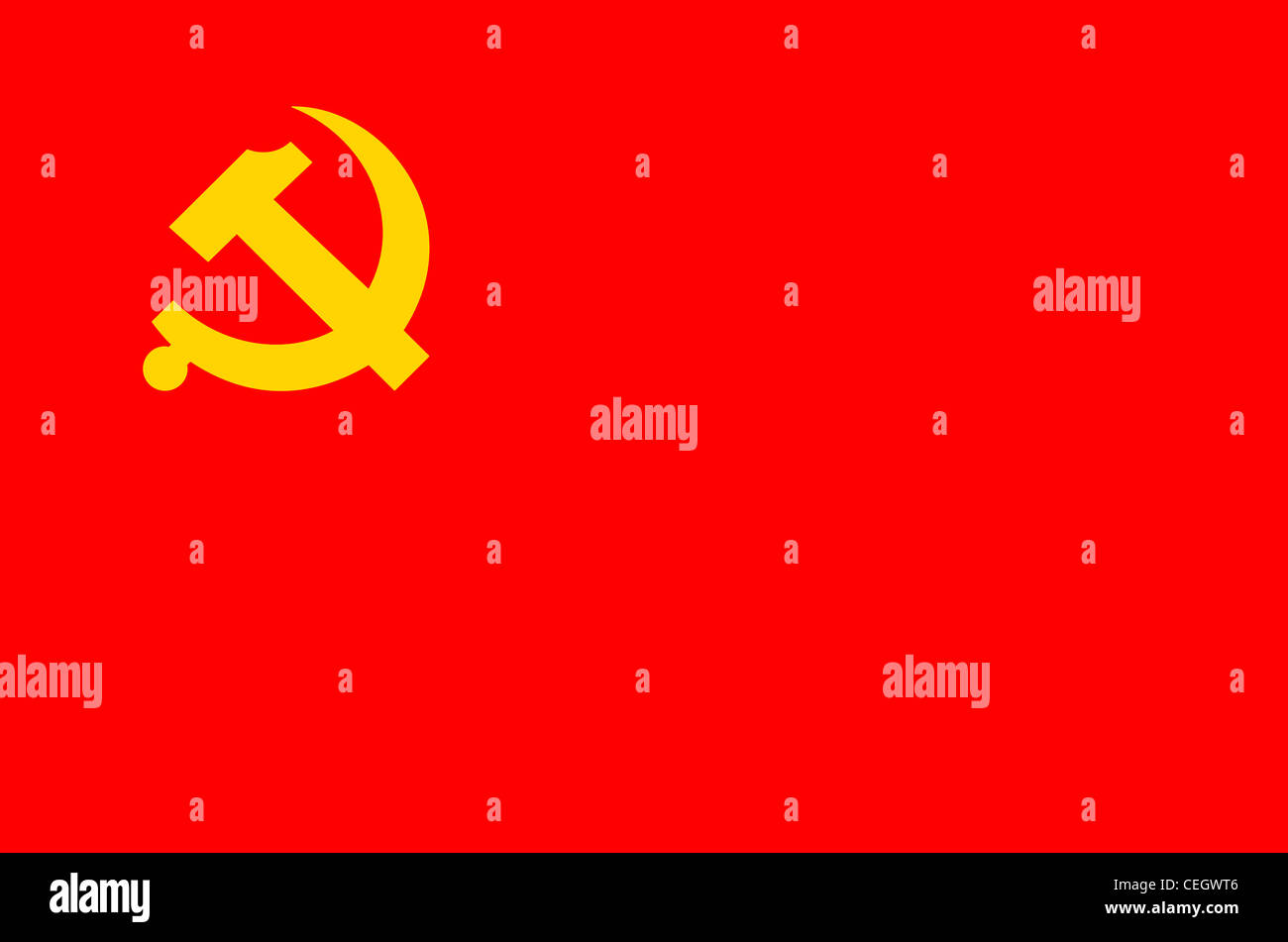 Flagge der chinesischen kommunistischen Partei. Stockfoto