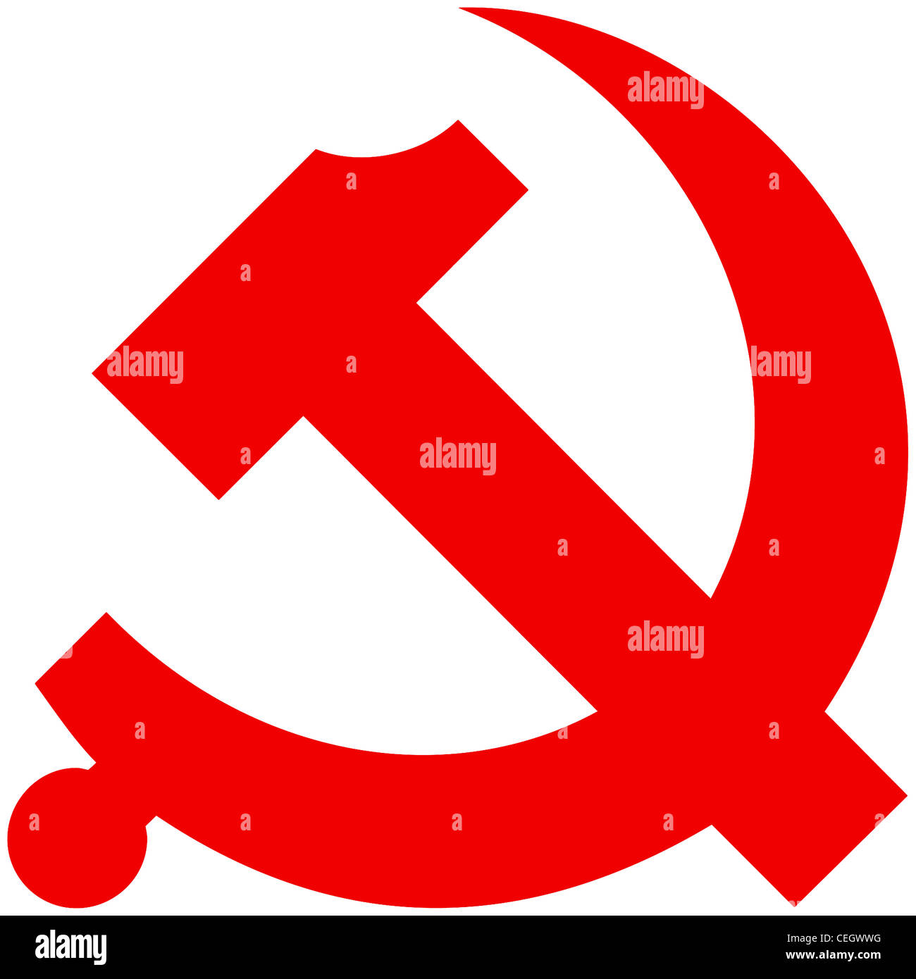 Emblem der chinesischen kommunistischen Partei. Stockfoto