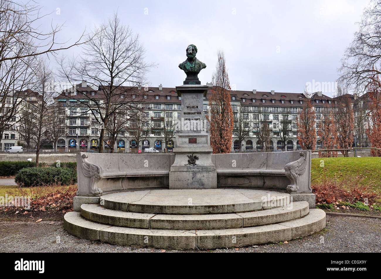 Statue von William Baumgartner, ein berühmter Musiker Stockfoto
