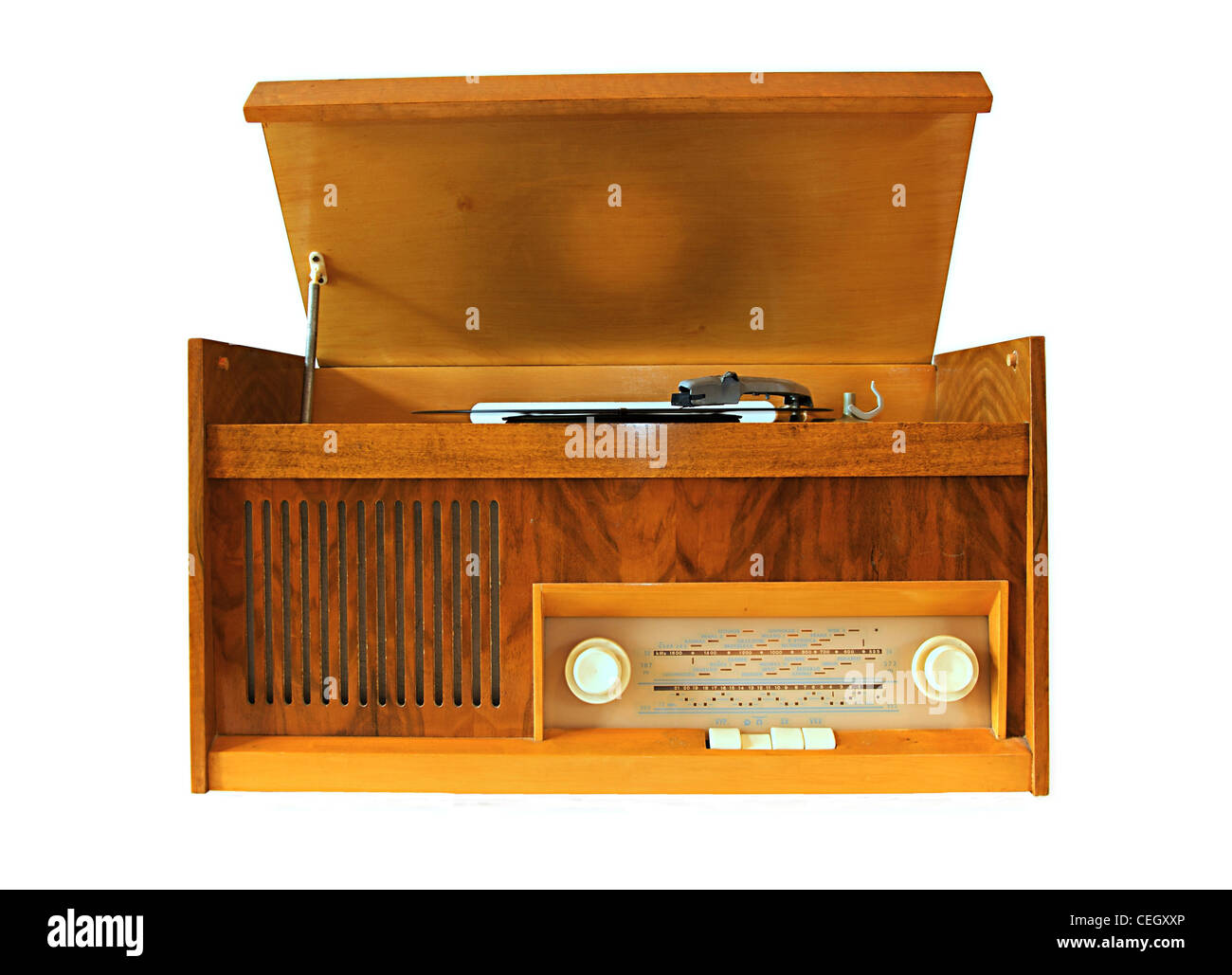 Retro Vinyl Schallplatten. Stockfoto