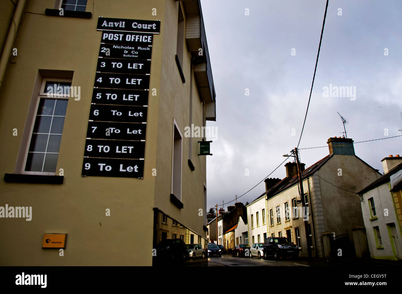 Leere Büroflächen zu vermieten in Killybegs County Donegal Stockfoto