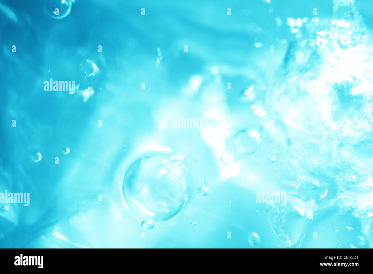 Blauwasser-Hintergrund Stockfoto
