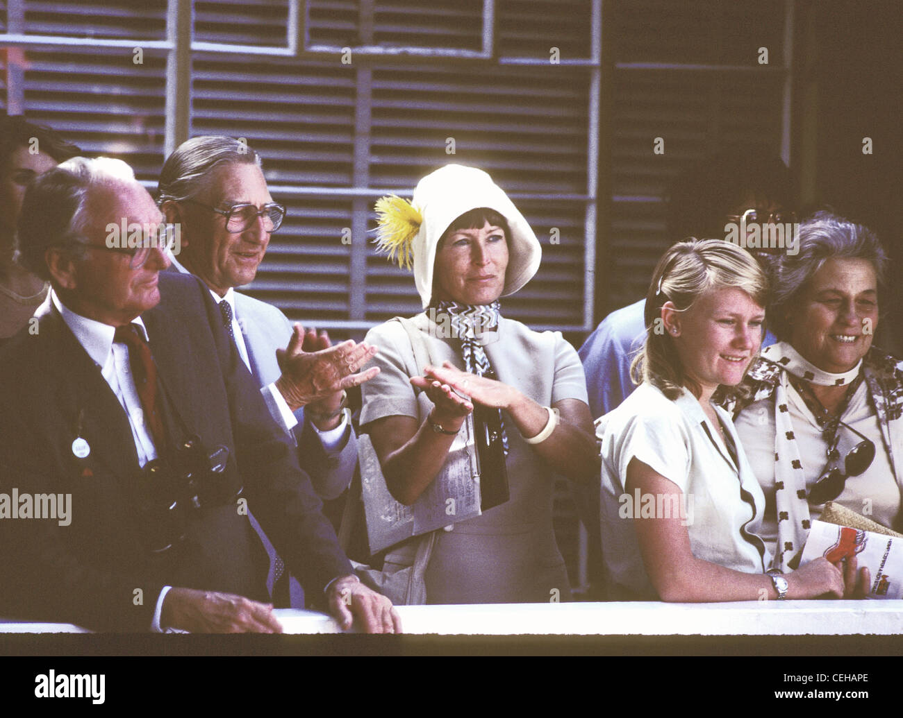 Pferd-Züchter bei einem Rennen treffen auf Engong Nairobi Kenia Afrika Stockfoto