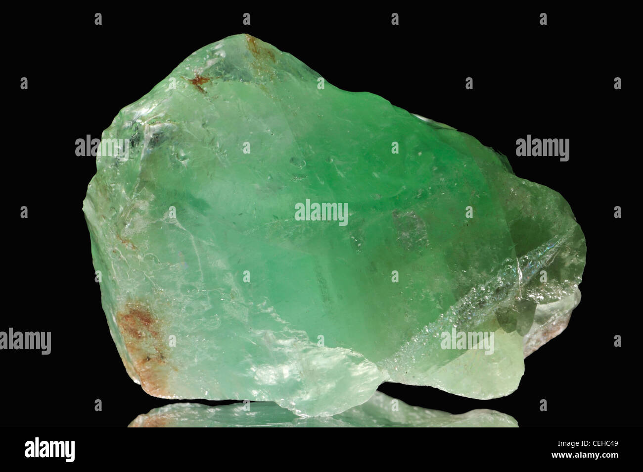 Grüner Calcit Stockfoto