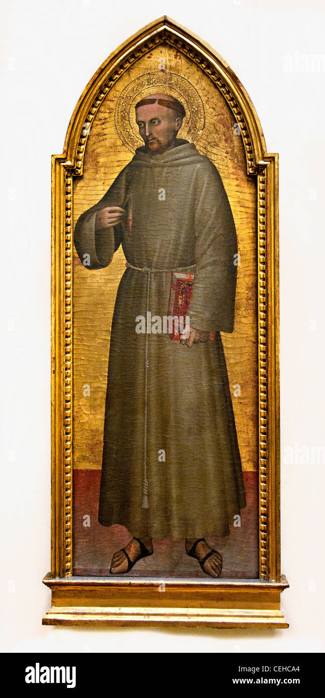 St. Franziskus von Assisi - Saint Francois d Assise 1360 Giovanni da Milano Italienisch Stockfoto