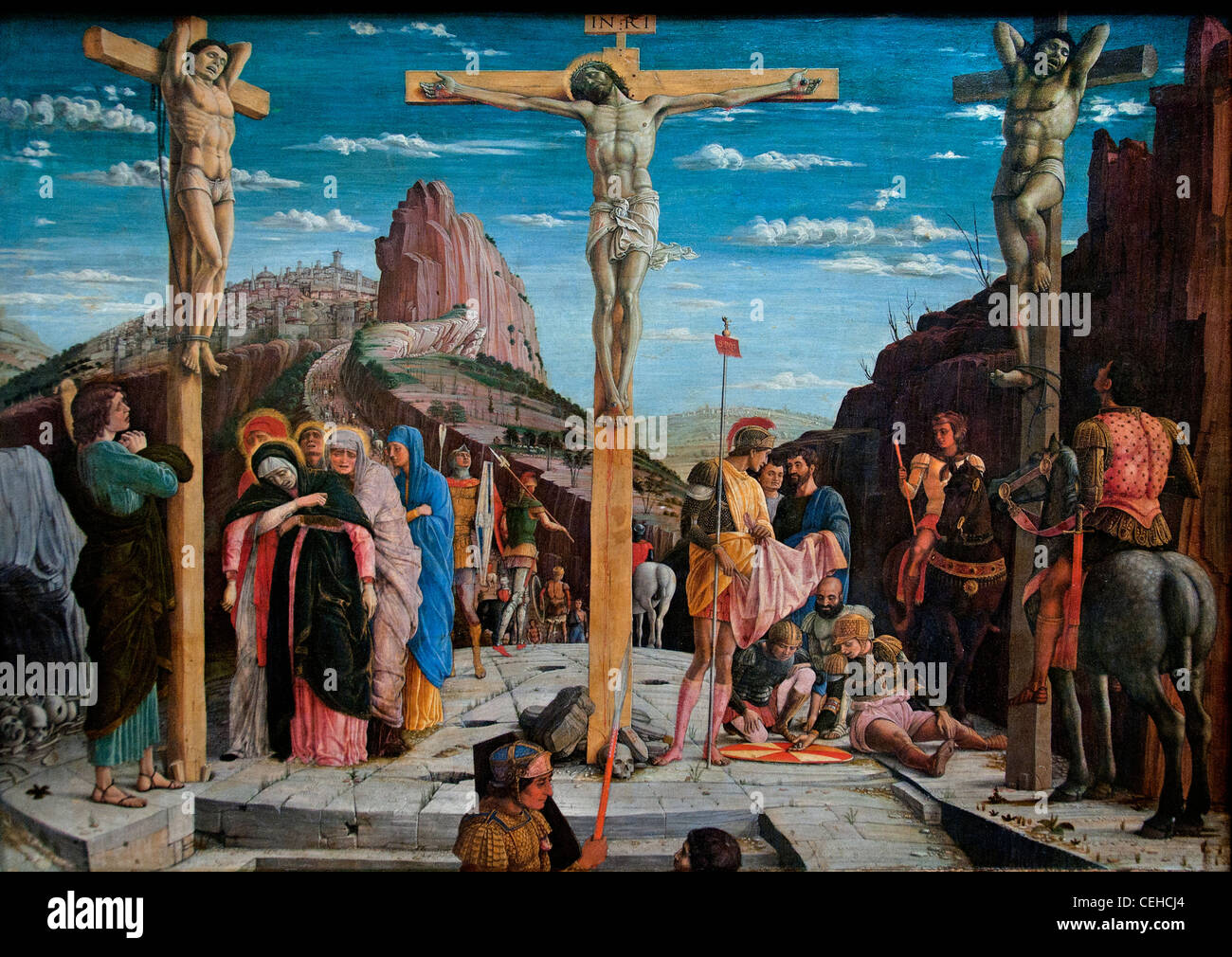 Die Kreuzigung Christi am Kreuz von MANTEGNA Andrea 1431-1506 Italien Italienisch Stockfoto