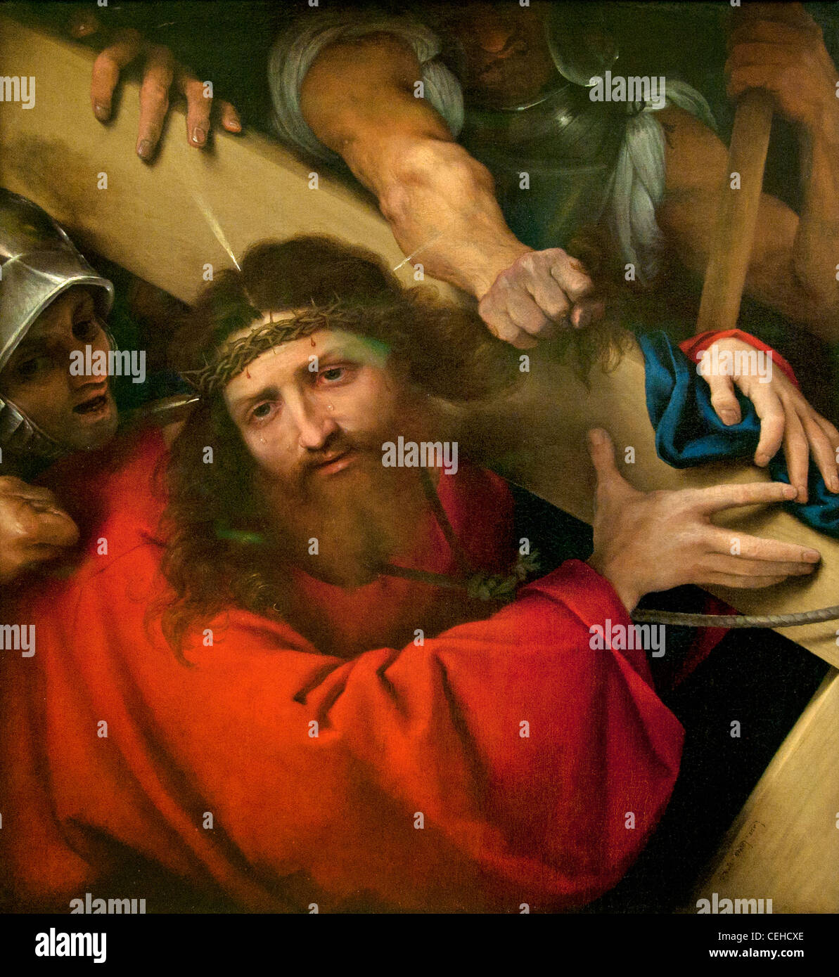 Christus trägt das Kreuz 1526 von Lorenzo Lotto Italien Italienisch Stockfoto