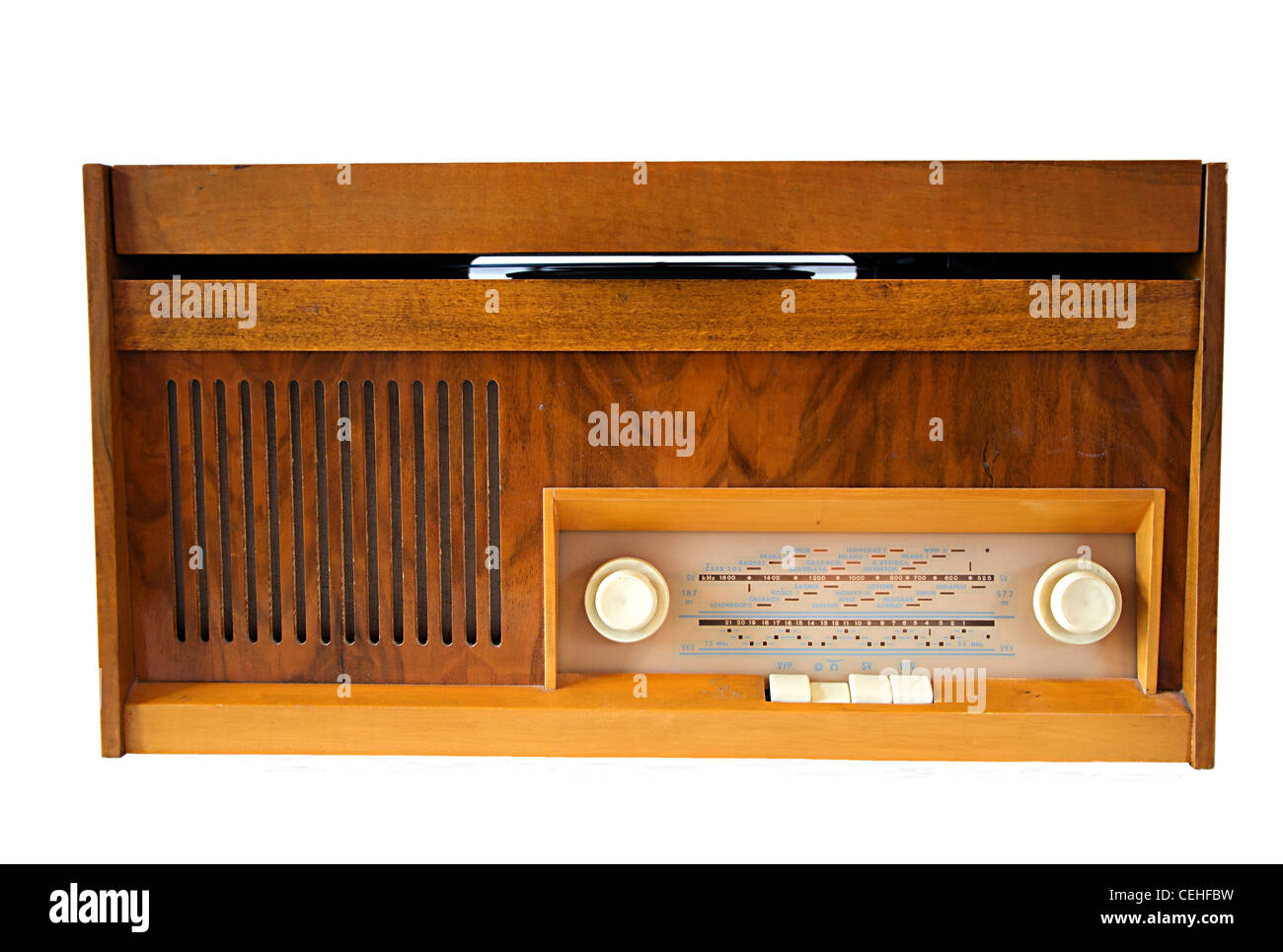 Retro Vinyl Schallplatten. Stockfoto