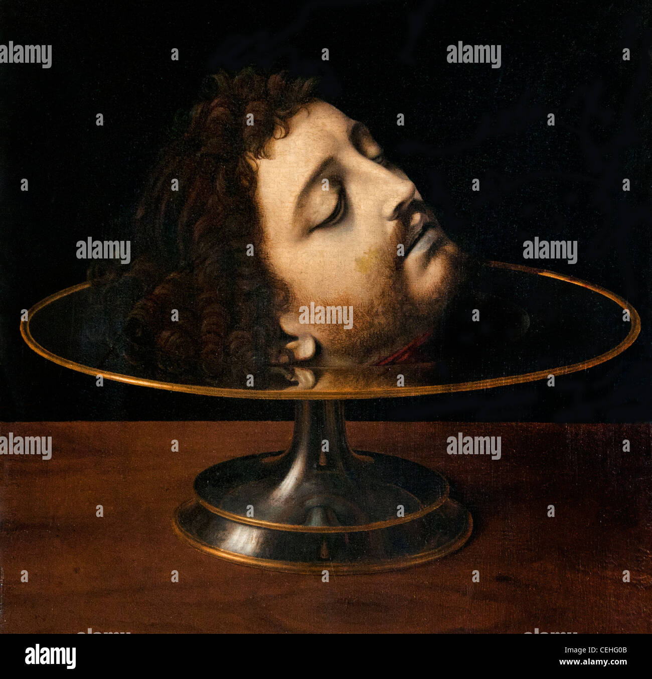 Johannes der Täufer Kopf 1507 durch SOLARIO Andrean Italienisch Stockfoto
