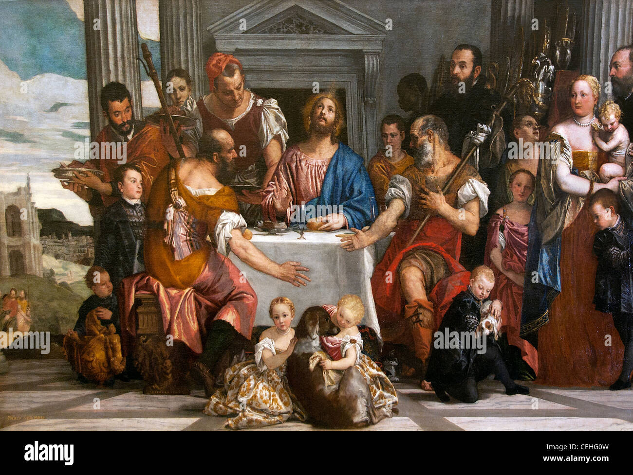 Die Pilger von Emmaus von VERONESE, Paolo Caliari1559 Italien Italienisch Stockfoto