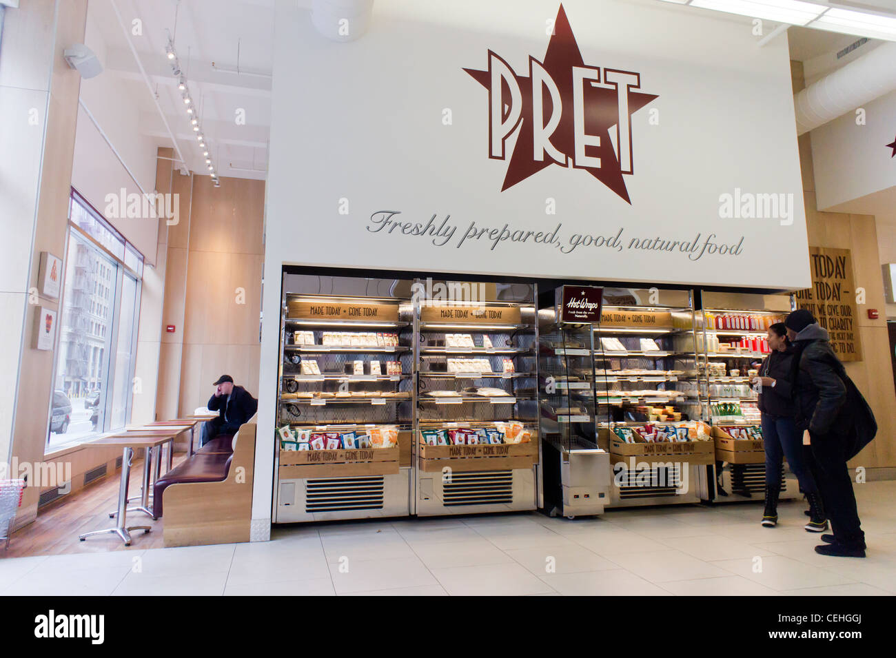 Ein Zweig Der Sandwich Kette Pret A Manger In Lower Manhattan In New York Stockfotografie Alamy