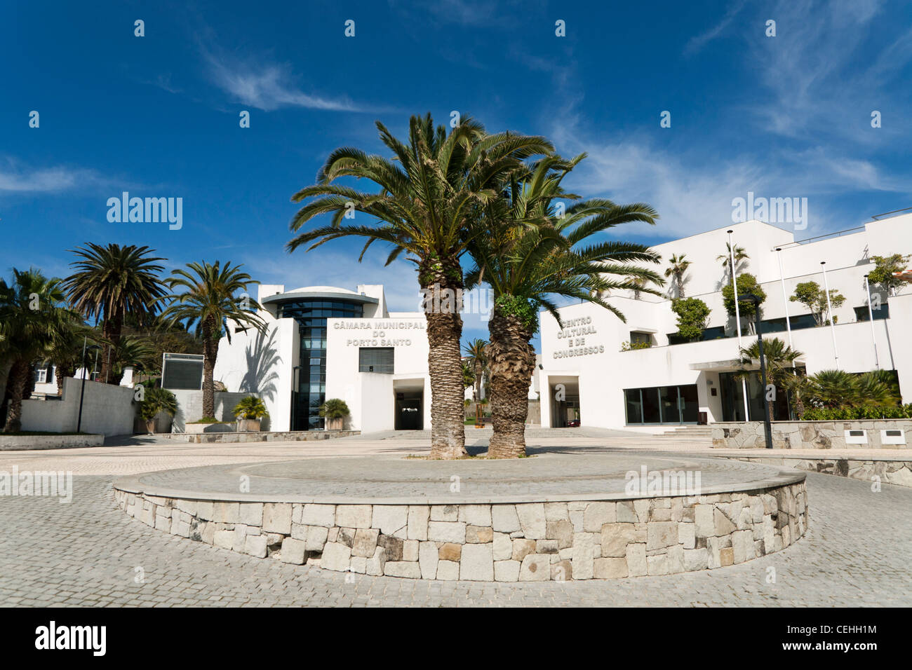 Camara Municipal de Porto Santo, Portugal Stockfoto