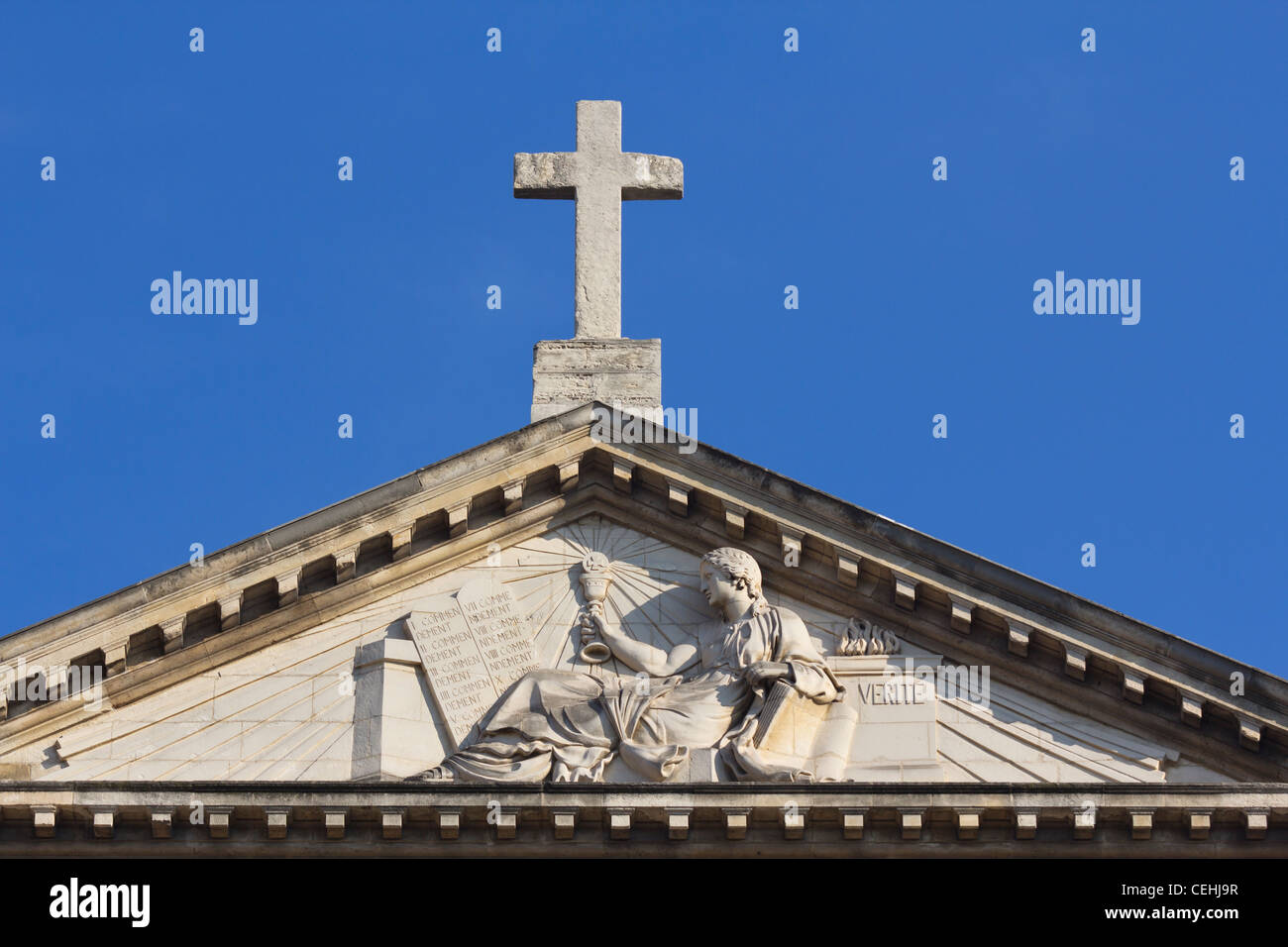 Dach der Église Saint-Thomas-d'Aquin, Paris, Frankreich Stockfoto